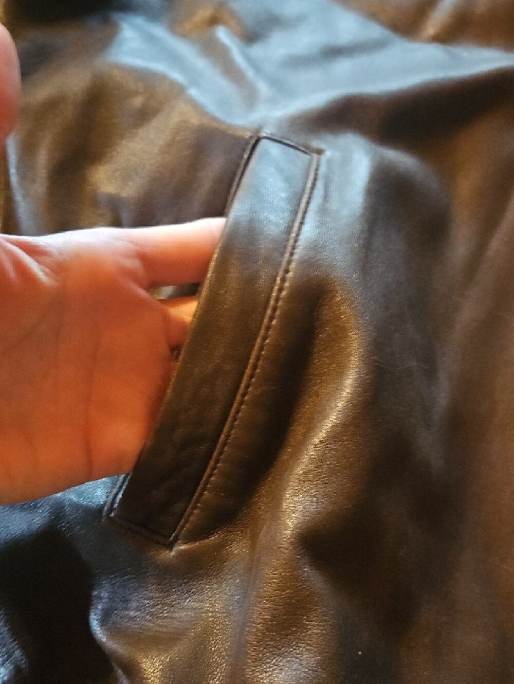 POLO Classic Brown Leather Zip Jacket - Unknown Brand - Picture 3 of 13